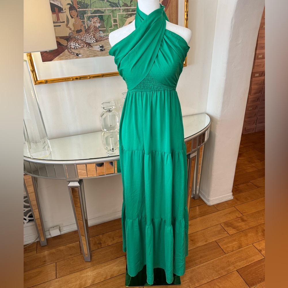 Versatile Elegant Green Strapless Dress